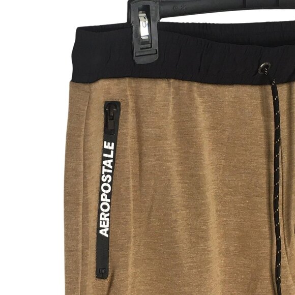 Aeropostale Pants Mens Large Jogger Nylon Panel Zip Pocket Drawstring Athletic - Picture 2 of 15